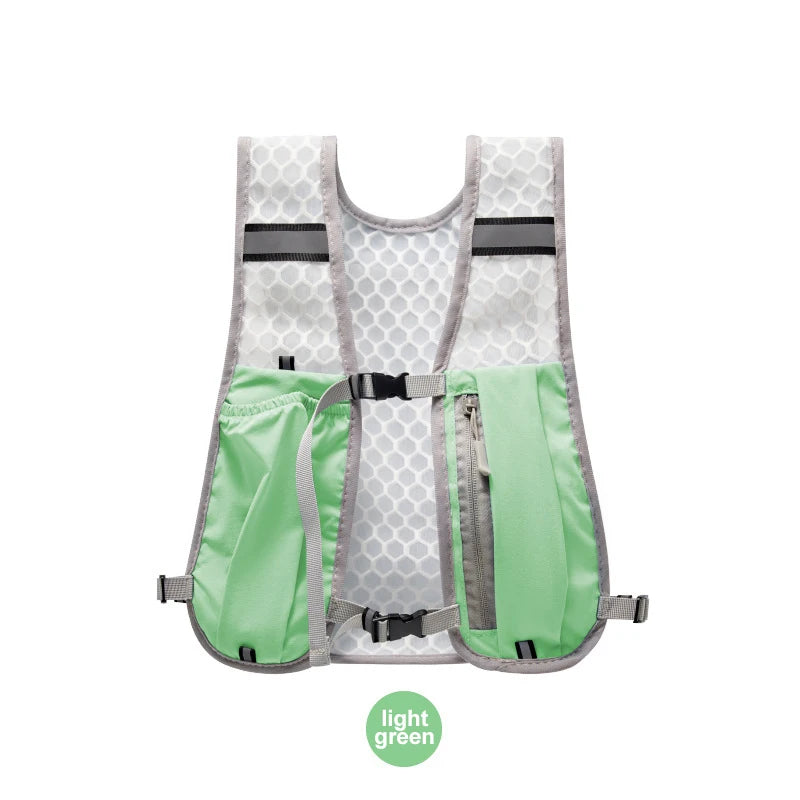 Laufweste Pro – Ultraleichte Trinkweste mit reflektierenden Taschen für Joggen, Wandern & Training