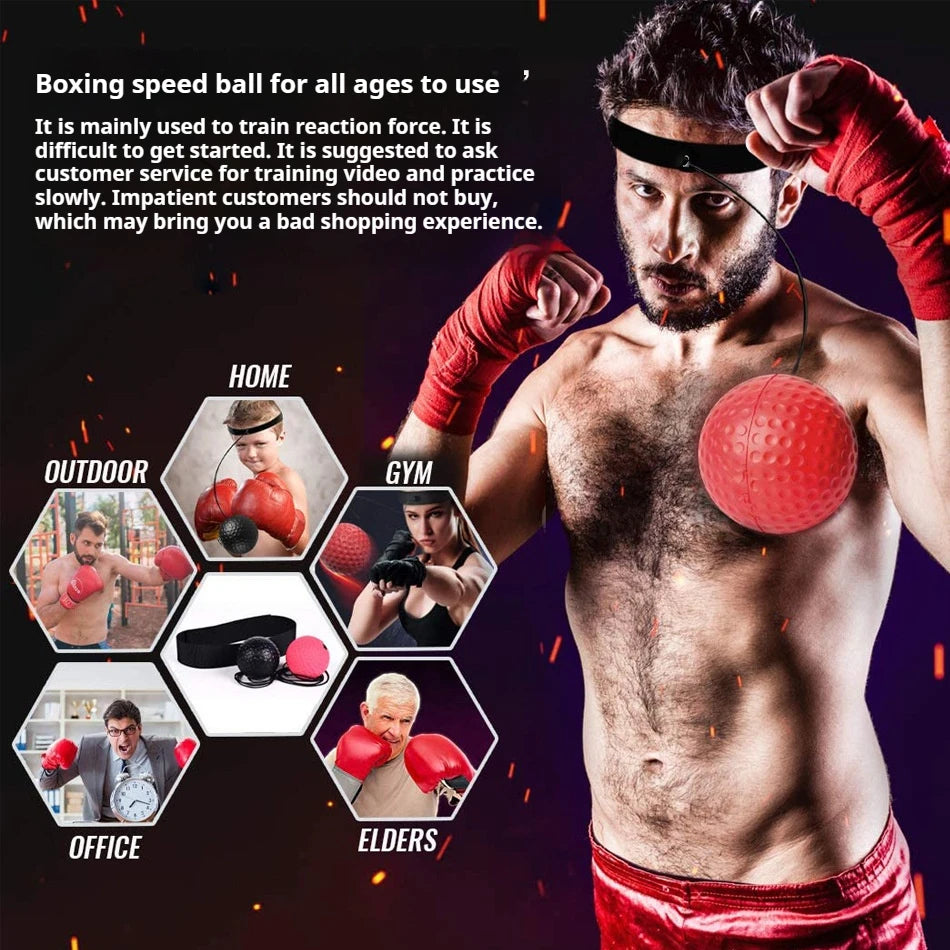 Boxing Reflex Ball – Kopfmontiertes Trainingsgerät zur Verbesserung von Reaktion & Koordination