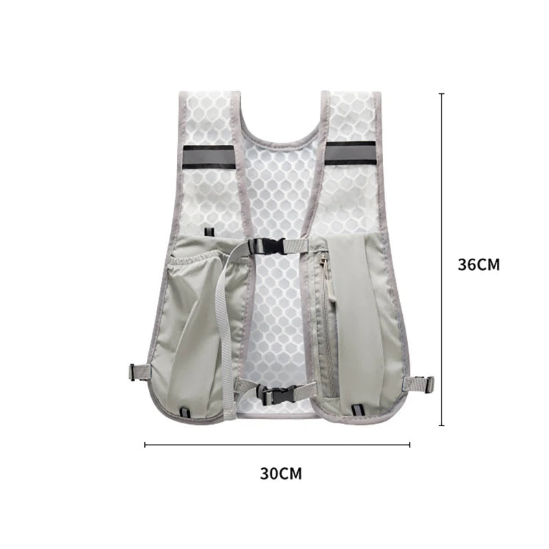 Laufweste Pro – Ultraleichte Trinkweste mit reflektierenden Taschen für Joggen, Wandern & Training